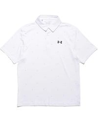 Under Armour - Playoff 3.0 Printed s Golf Polo White Pink Shock Midnight Navy XL - Lyst