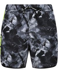 Reebok - S Swim Shorts In Grey Camo Print - Lyst