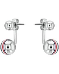 Tommy Hilfiger - Jewelry Stainless Steel Rounded Stud Earrings - Lyst
