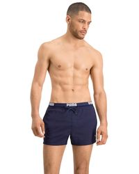 PUMA - Logo Short Length Swim Shorts Costume a Pantaloncino - Lyst