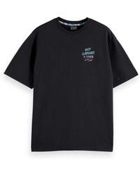 Scotch & Soda - Relaxed-fit Front And Back Artwork T-shirt - Lyst