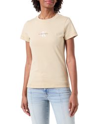 Calvin Klein - Monologo Slim Tee J20j223563 S/s T-shirt - Lyst