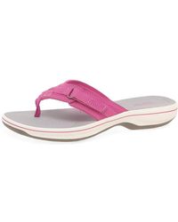 Clarks - Brinkley Sea Synthetic Sandals In Fuchsia Standard Fit Size 5 - Lyst