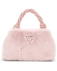 Guess - Sac à épaule bandoulière sac à main Shaida Top Handle Flap Crossbody Bag Lotus rose - Lyst