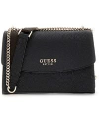 Guess - Calista Convertible Xbody Flap Bag Black - Lyst
