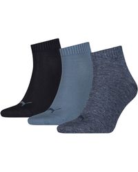 PUMA - Plain 3P Quarter Socke - Lyst