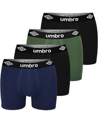 Umbro - Boxershorts 4er Pack L Baumwoll Passform Atmungsaktiv Unterwäsche Unterhosen Männer Retroshorts - Lyst