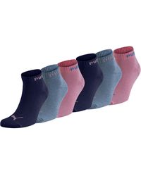 PUMA - Unisex Sportsocken Quarter 6er Pack – Statement Edition Größe 35-38, Blue Mix - Lyst