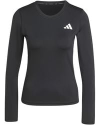 adidas - Train Essentials Long Sleeve 3-stripes Workout Top - Lyst