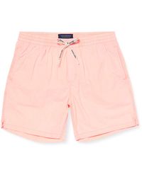 Scotch & Soda - Mid-Length Bright Garment-Dyed Swim Shorts - Lyst