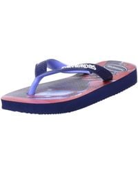 Havaianas - Top Marvel Adult Flip Flops | Color: Navy Blue / Provence Blue | - Lyst