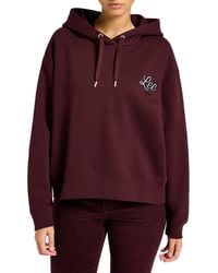 Lee Jeans - Logo Felpa con Cappuccio - Lyst