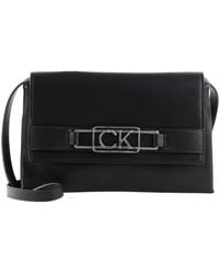 Calvin Klein - Clutch With Flap CK Black - Lyst
