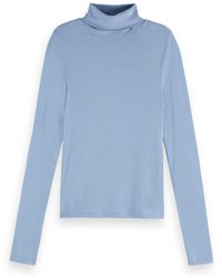Scotch & Soda - Roll up Neck Ls T-Shirt - Lyst