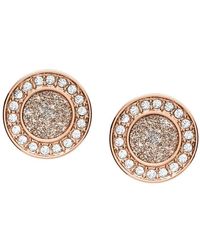 Fossil - Boucles d'oreilles en acier et oxyde de zirconium - Lyst