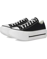 Converse - Chuck Taylor All Star Lift Double Stack Platform Ox Code A15490c Zwart - Lyst
