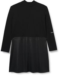 Calvin Klein - Dress Plus Coated Milano A-line Long Sleeve - Lyst