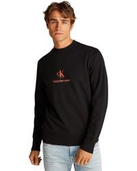 Calvin Klein - Uomo Felpa Shadow Logo Crew Neck Regular Fit - Lyst
