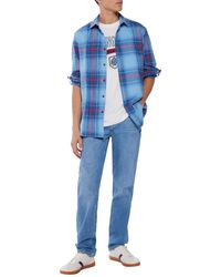Springfield - Reconsider L/S Check Cotton Slub Shirt IN Regular FIT Camisa - Lyst