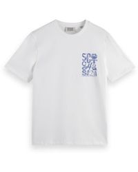Scotch & Soda - Regular Fit Left Chest Logo T-Shirt - Lyst
