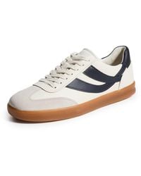 Vince - S Oasis-m Lace Up Retro Sneaker Foam White/night Blue Leather 10 M - Lyst