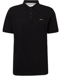 S.oliver - Poloshirt aus Baumwollpiqué schwarz 3XL - Lyst