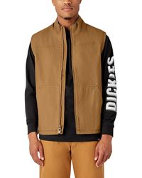 Dickies - Big & Tall Canvas High Pile Fleece Lined Vest - Lyst