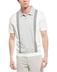 Theory - Intarsia Collar Polo Sweater - Lyst