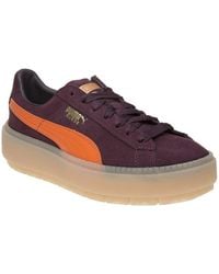 PUMA - Platform Trace Block Sneaker Dunkel Rot,Maroon,38.5 EU - Lyst
