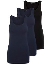 Vero Moda - VMMAXI My Soft Long Tank TOP GA 3P 10229554 - Lyst