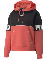 PUMA - Power Colorblock Fleece Hoodie Hooded Sweatshirt - Lyst