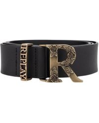 Replay - Gürtel mit Logoschnalle - Lyst