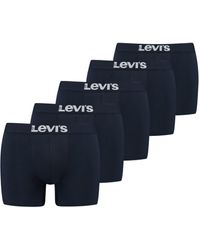 Levi's - Levis Boxer Shorts Solid Basic Boxer Pack Of 5 Stretch Underwear Retro Shorts Set Cotton S M L Xl Xxl Black Blue Grey - Lyst
