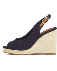 Tommy Hilfiger - Vrouwen Vlag Hoge Wedge Espad Slingback Fw0fw08597 Espadrilles - Lyst