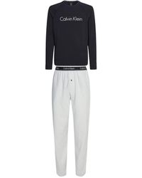 Calvin Klein - L/S Hosenset Pyjamaset - Lyst