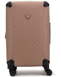 Guess - Trolley Wilder 22 in 8-Wheeler Dark Taupe Logo 64cm - Lyst