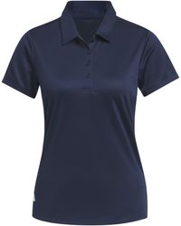 adidas - Solid Performance Poloshirt Met Korte Mouwen - Lyst