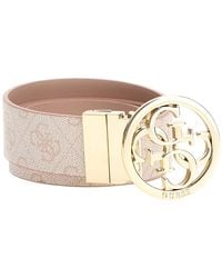 Guess - Noelle Nolana Belt W75 Sand - accorciabile - Lyst