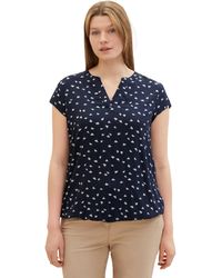 Tom Tailor - Plussize Kurzarm-Bluse mit Muster - Lyst