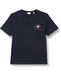 GANT - Reg Archive Shield Emb Ss T-shirt - Lyst