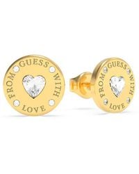 Guess - 10MM COIN STUDS YG - Lyst