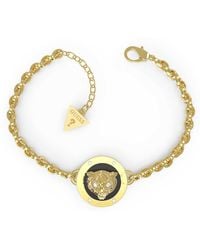 Guess - Bracciale da Donna della Collezione Daktari Bracciale Realizzato in Acciaio Placcato Color Oro con Tigre. La Chiusura È con - Lyst