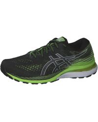 Asics - Gel Kayano 28 S Running Shoes Road Trainers Black/hazard Green 7.5 - Lyst