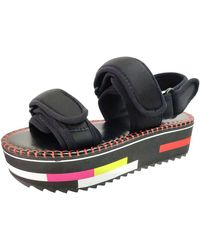 Desigual - Rainbow Color Platform Chunky Velcro Sandals 23sssa05 Black - Lyst