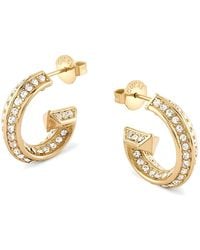 Guess - Ohrringe Creolen G Pave Goldfarben JUBE05444JWYGT/U - Lyst