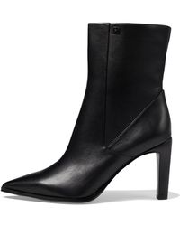 Franco Sarto - S Appia Pointed Toe Dress Bootie Black Leather 10 M - Lyst