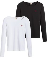 Levi's - Ls 2 Pack Tee A0787 Ls 2 Pack Tee White - Lyst