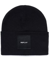 Replay - Ax4167.001.a7059 Beanie Hat - Lyst