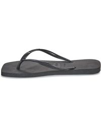 Havaianas - S Slim Square Flip Flops Sandals Black 3-4 Uk - Lyst