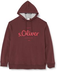 S.oliver - Big Size Logo-Sweatshirt mit Kapuze Lilac - Lyst